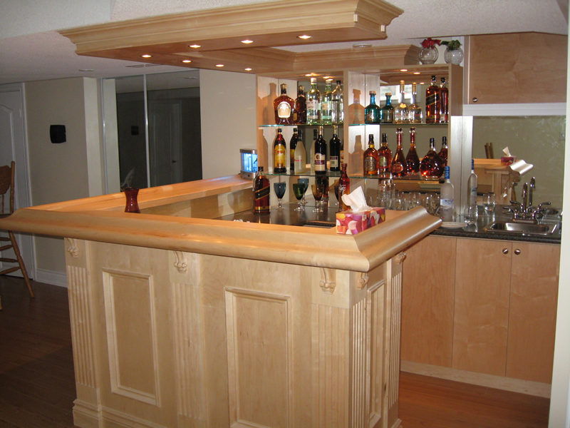 restaurant bar with custom closet